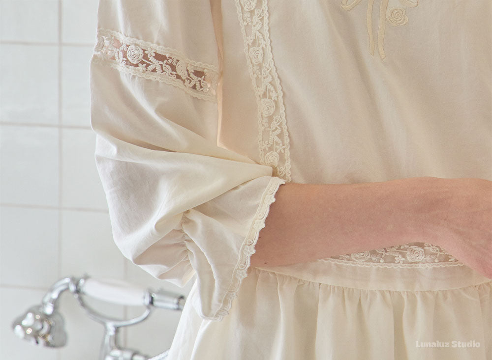 LUNALUZ WOMEN Avy Sandwashing Premium Embroidered Set