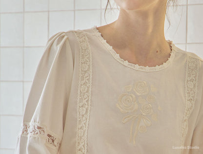 LUNALUZ WOMEN Avy Sandwashing Premium Embroidered Set