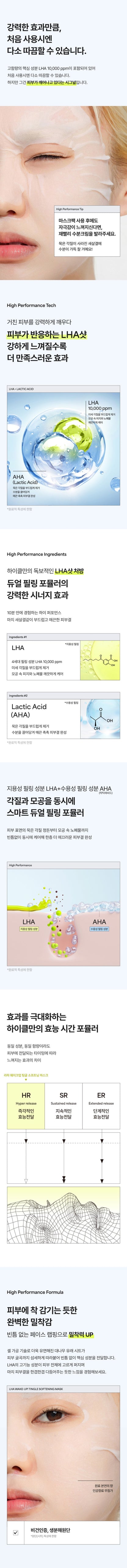 Hycl - LHA Wake-Up Tingle Softening Mask (4 Sheets)