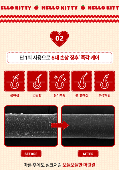 L'Oreal Paris Total Repair 5 Treatment 400ml (2ea) (HELLO KITTY Edition) + Pouch