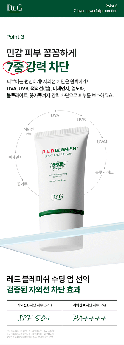 Dr.G - Red Blemish Soothing Up Sun Block 50ml x 2ea + Squirtle Mini Mirror (Pokémon Collaboration)