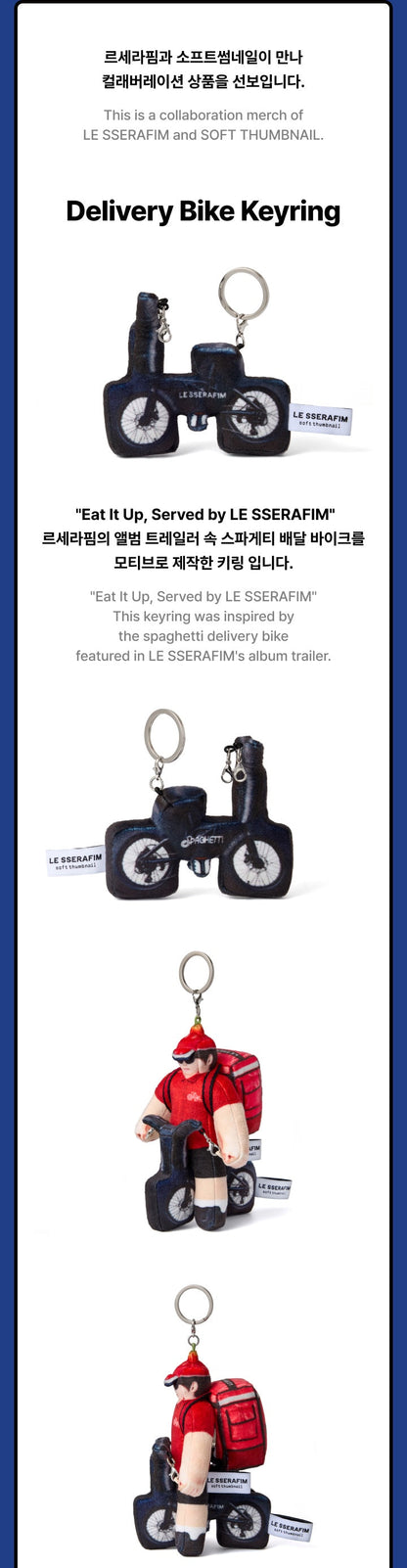 LE SSERAFIM - LE SSERAFIM x SOFT THUMBNAIL (Delivery Bike Keyring)