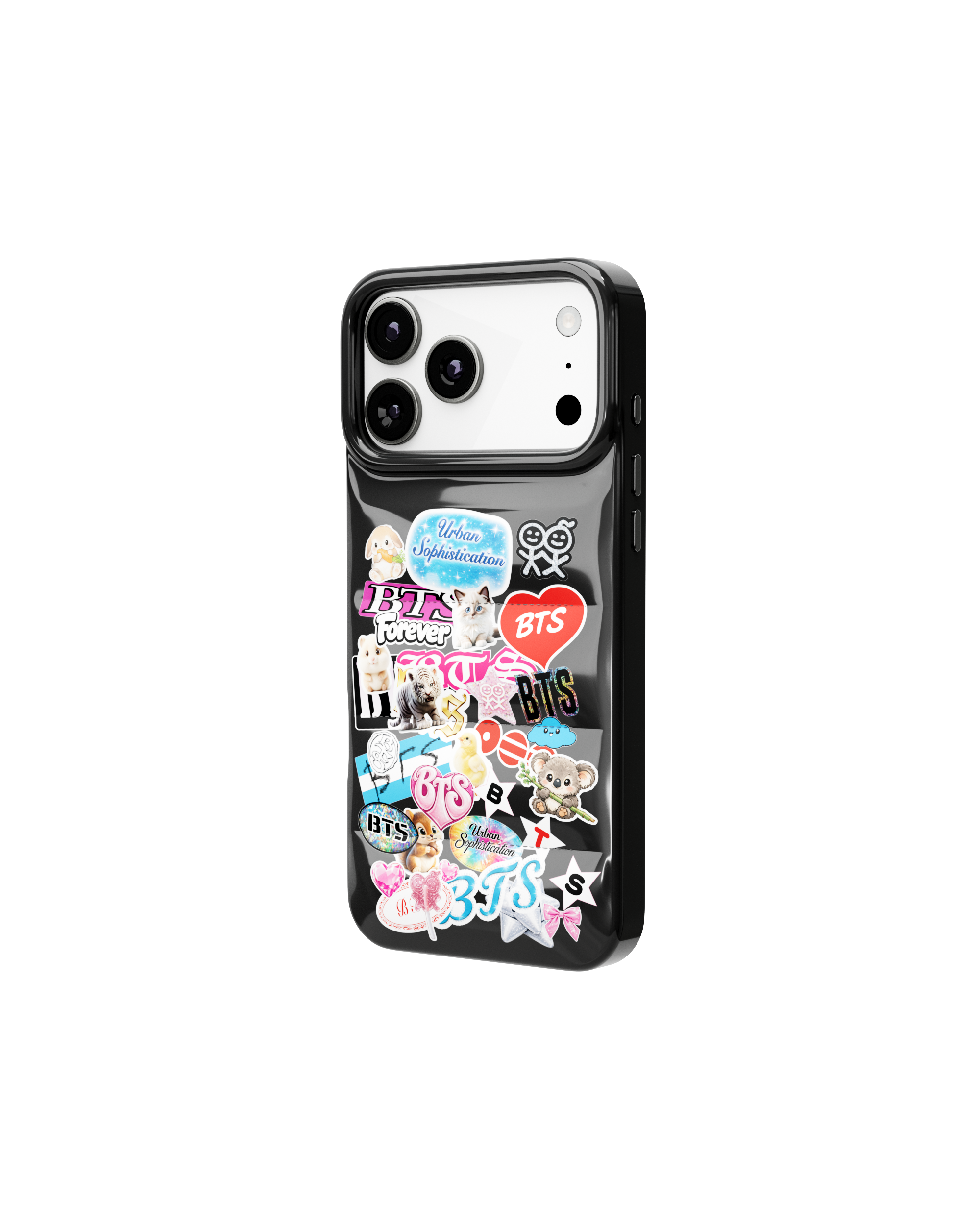 (Pre-Order) Urban Sophistication x BTS - The Puffer Case (BTS Stickers in Black)