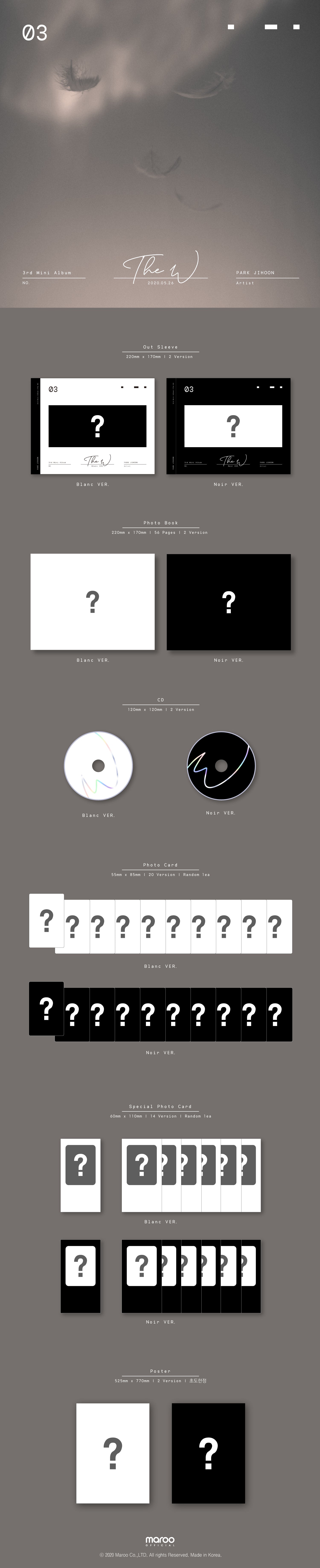 PARK JIHOON - The W (3rd Mini Album)