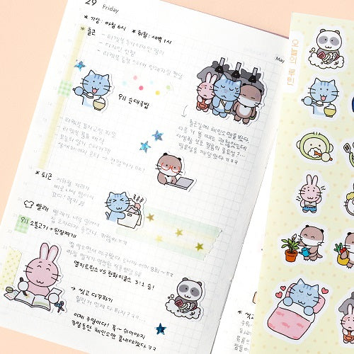 Be on D - After the Rain, Today’s Diary Sticker Pack (5 Sheets)