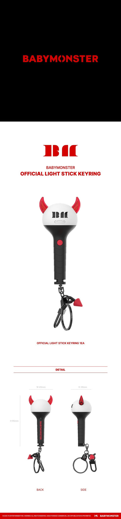 BABYMONSTER - Official Light Stick Keyring [PRE-ORDER]