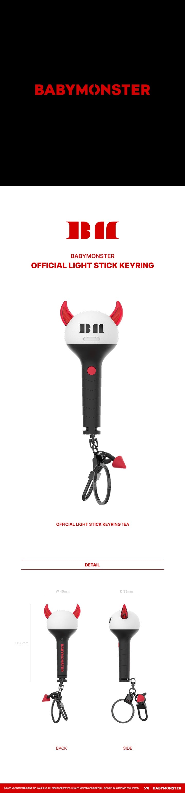 BABYMONSTER - Official Light Stick Keyring [PRE-ORDER]
