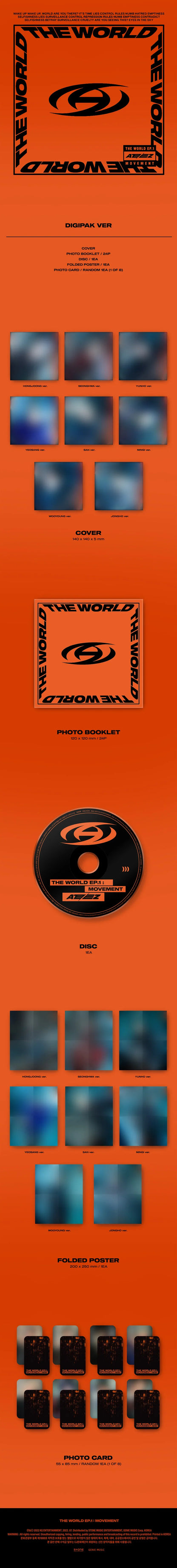ATEEZ - THE WORLD EP.1 : MOVEMENT Digipak Ver. (Deals)