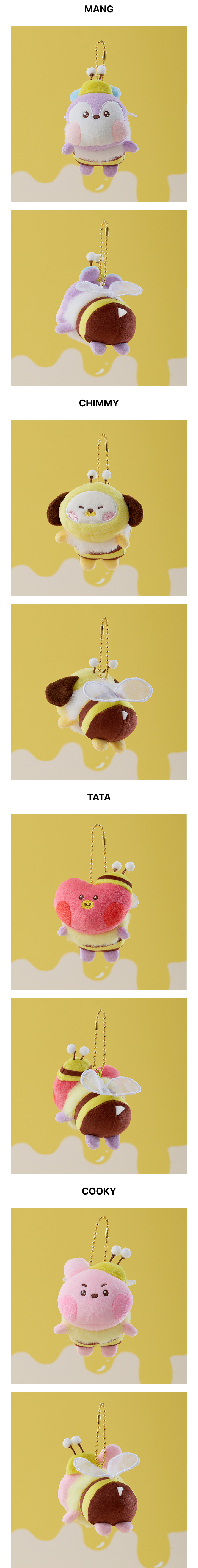 BT21 minini Plush Keyring Honey Bee