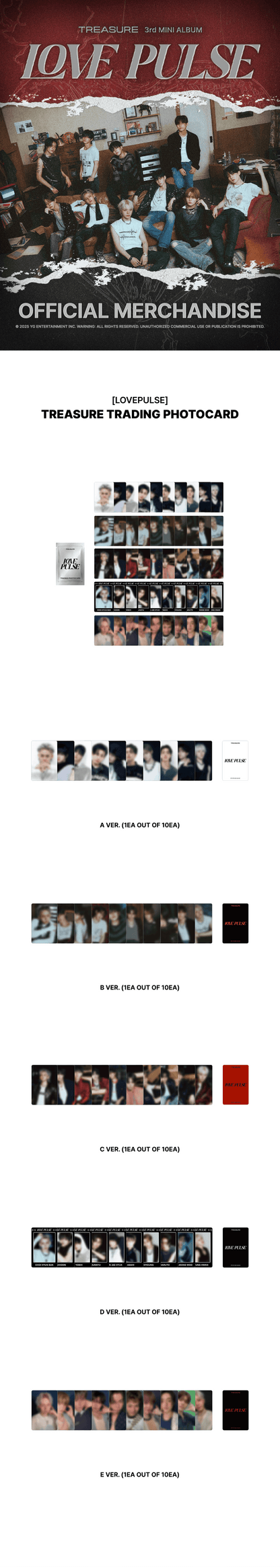 TREASURE - Lovepulse (Treasure Trading Photocard)