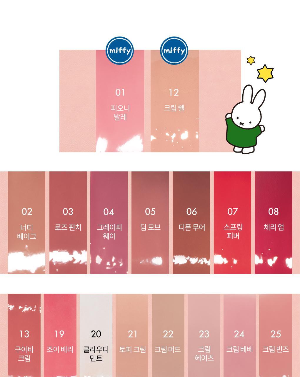 rom&nd X Miffy - Miffy Glasting Color Gloss (ILLIT WONHEE Pick)