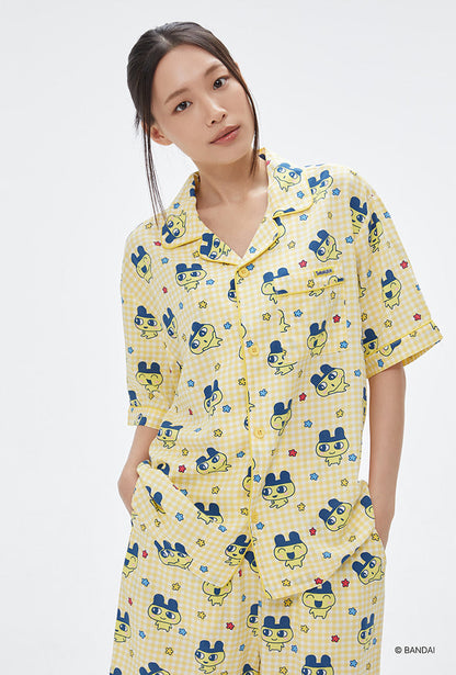 [SPAO X Tamagotchi] Short Sleeve Pajama Set - YELLOW - XL
