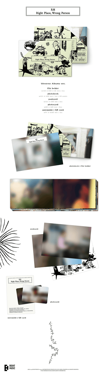RM – Right Place, Wrong Person (2nd Solo Album) Weverse Albums Ver.