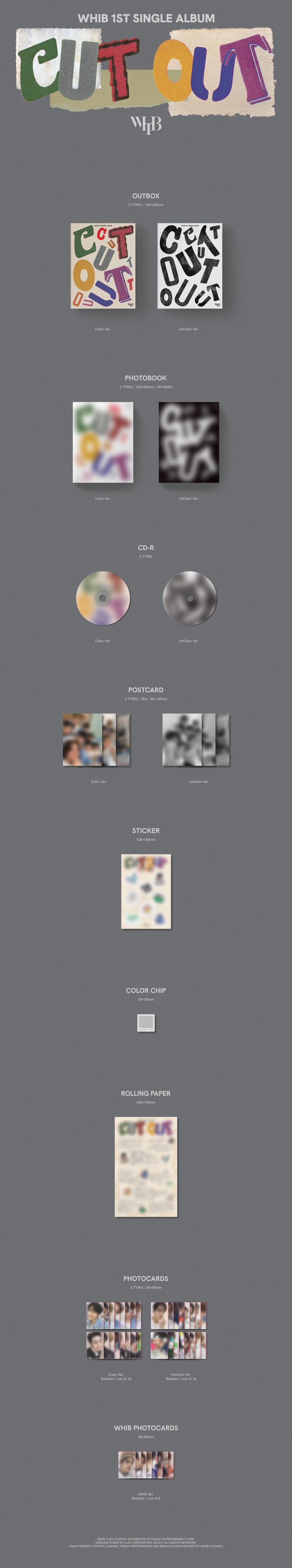 WHIB - Cut-Out (1st Single Album) Random Ver.