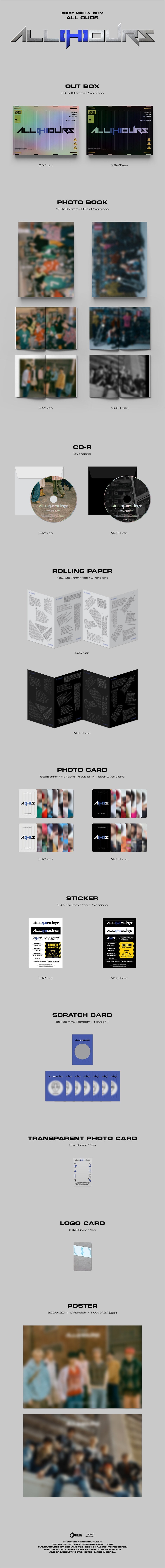 ALL(H)OURS - ALL OURS (1st Mini Album) (Random Ver.)