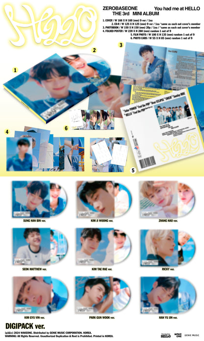 ZEROBASEONE - You had me at HELLO (3rd Mini Album) DIGIPACK Ver.