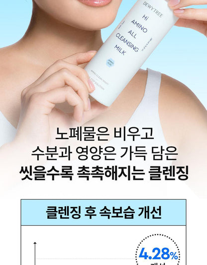 DEWYTREE - Hi Amino All Cleansing Milk 200ml + Refill + 50ml + Pichu Hairband (Pokémon Collaboration)