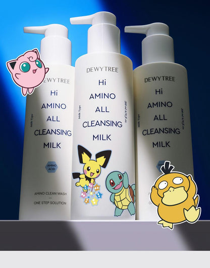 DEWYTREE - Hi Amino All Cleansing Milk 200ml + Refill + 50ml + Pichu Hairband (Pokémon Collaboration)