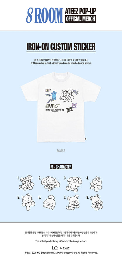 ATEEZ - [POP-UP '8ROOM'] Iron-On Custom Sticker (M-Deco)