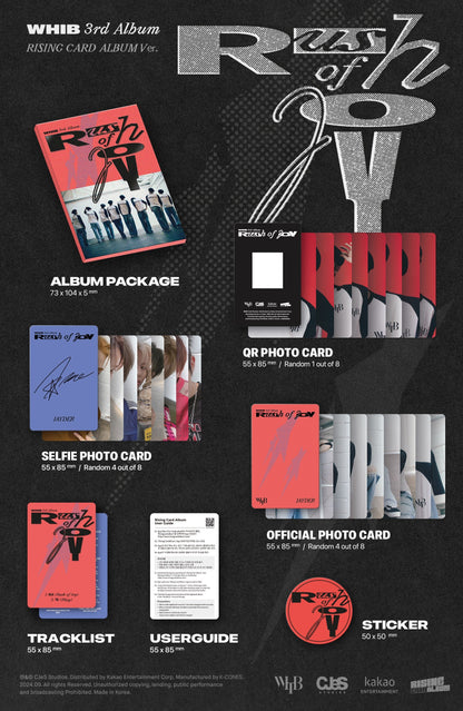 WHIB - Rush of Joy (3rd Single Album) Rising Card Album Ver.