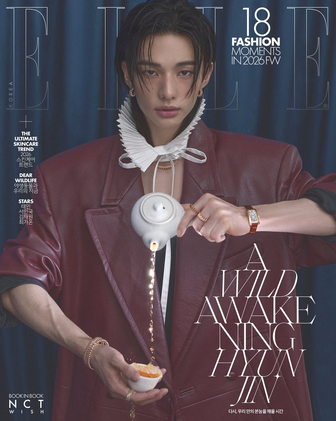 ELLE Korea Magazine - 2026.04 (Cover: Stray Kids HYUNJIN) + NCT WISH Booklet (Pre-Order)
