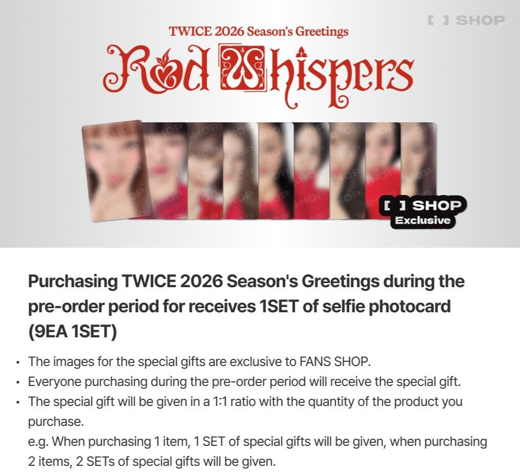 TWICE - 2026 Season's Greetings [RED WHISPERS] (POB Selectable)