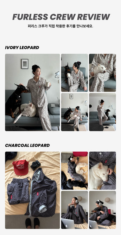 dance on the floor - 25FW Furless Pajamas [Long] - Leopard (ATEEZ Wear)