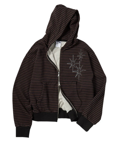 UNTITLED SEOUL - Starlight Stripe Zip-Up Hoodie (NCT WISH RIKU's Pick)