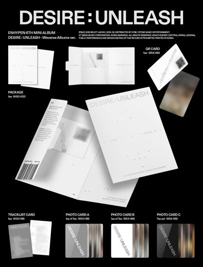 ENHYPEN - DESIRE : UNLEASH (6th Mini Album) Weverse Albums Ver.