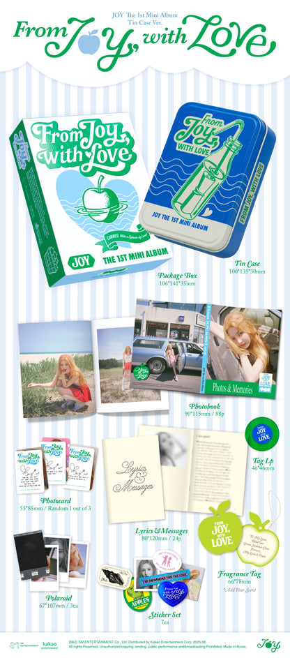 JOY - From JOY, with Love (1st Mini Album) Tin Case Ver. Smart Album