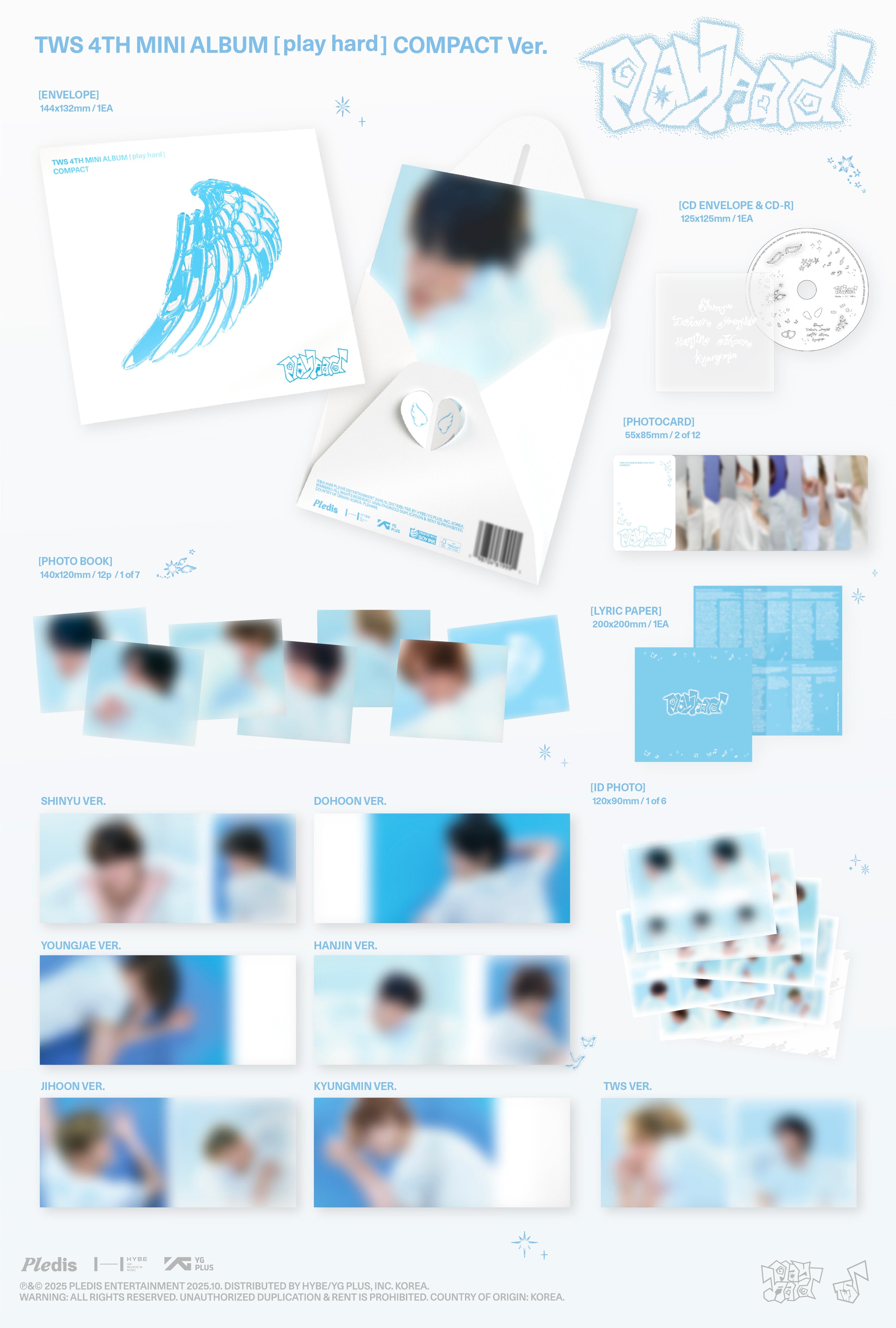 TWS - play hard (4th Mini Album) (COMPACT Ver. / Random Ver.) [PRE-ORDER]