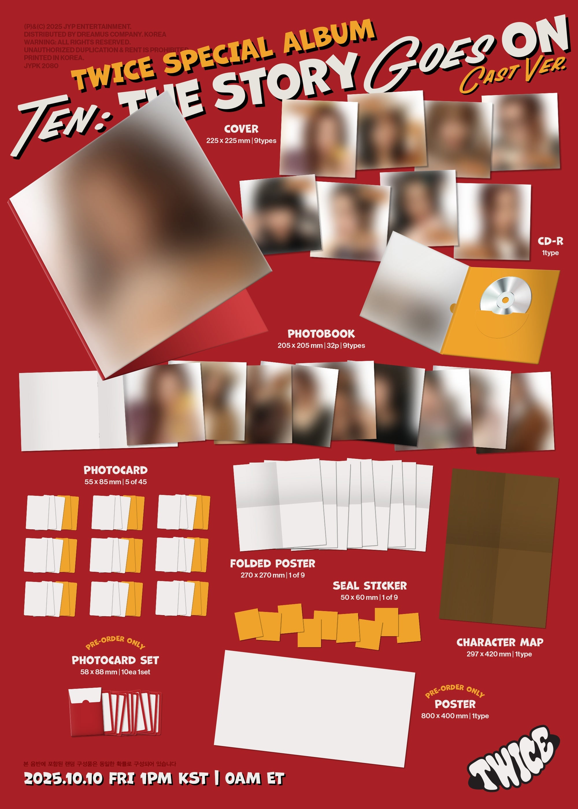 [PRE-ORDER] TWICE - SPECIAL ALBUM TEN: The Story Goes On (Cast Ver.) (Random Ver.)
