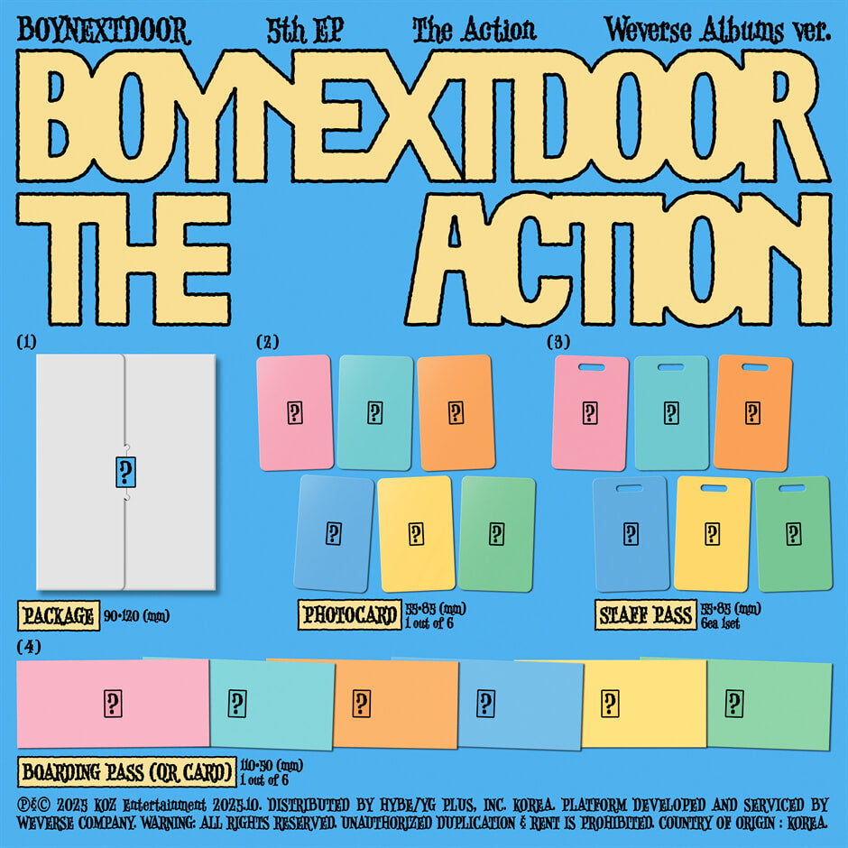 BOYNEXTDOOR - The Action (5th EP Album) (Weverse Albums Ver.) [PRE-ORDER]