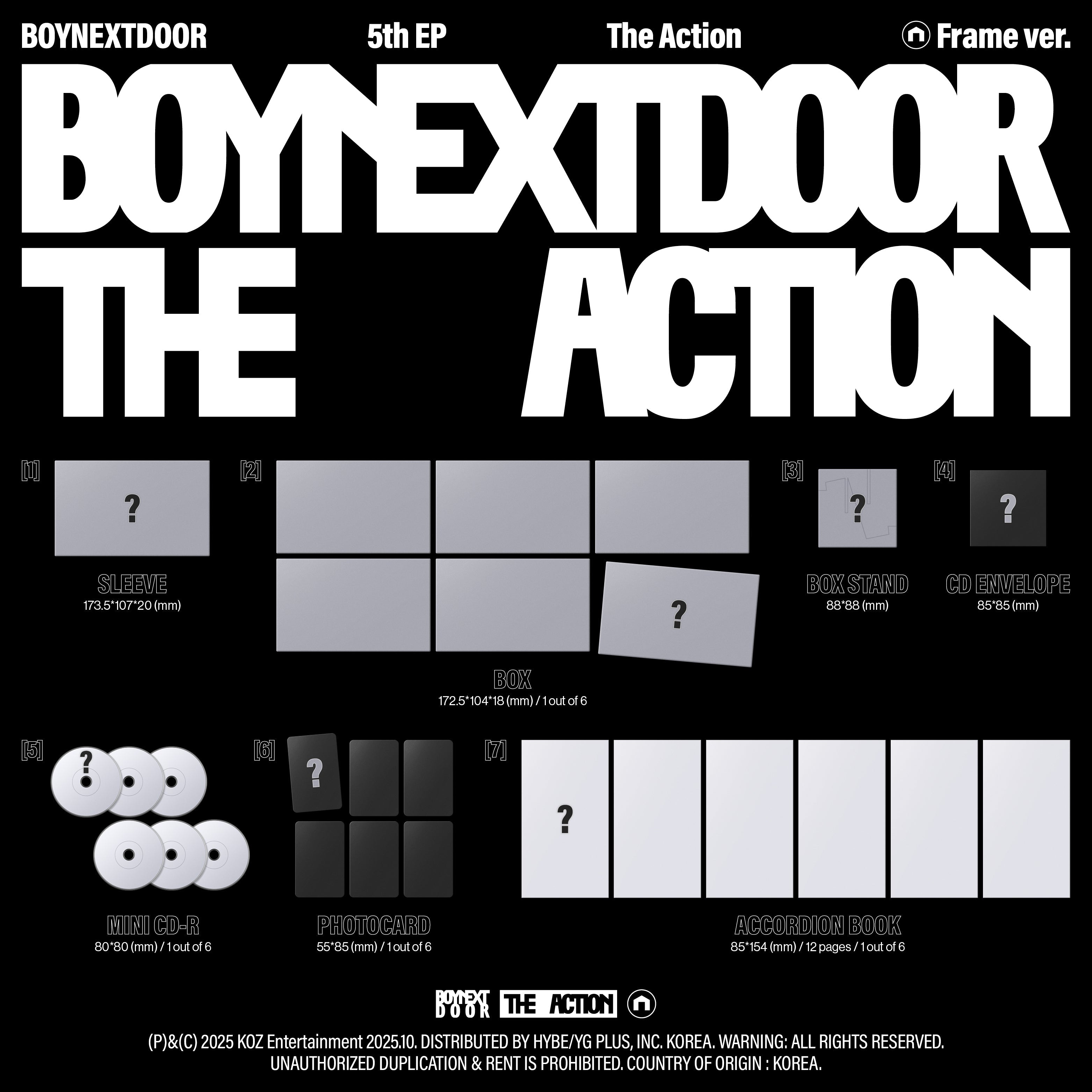BOYNEXTDOOR - The Action (5th EP Album) (Frame Ver. / Random Ver.) [PRE-ORDER]