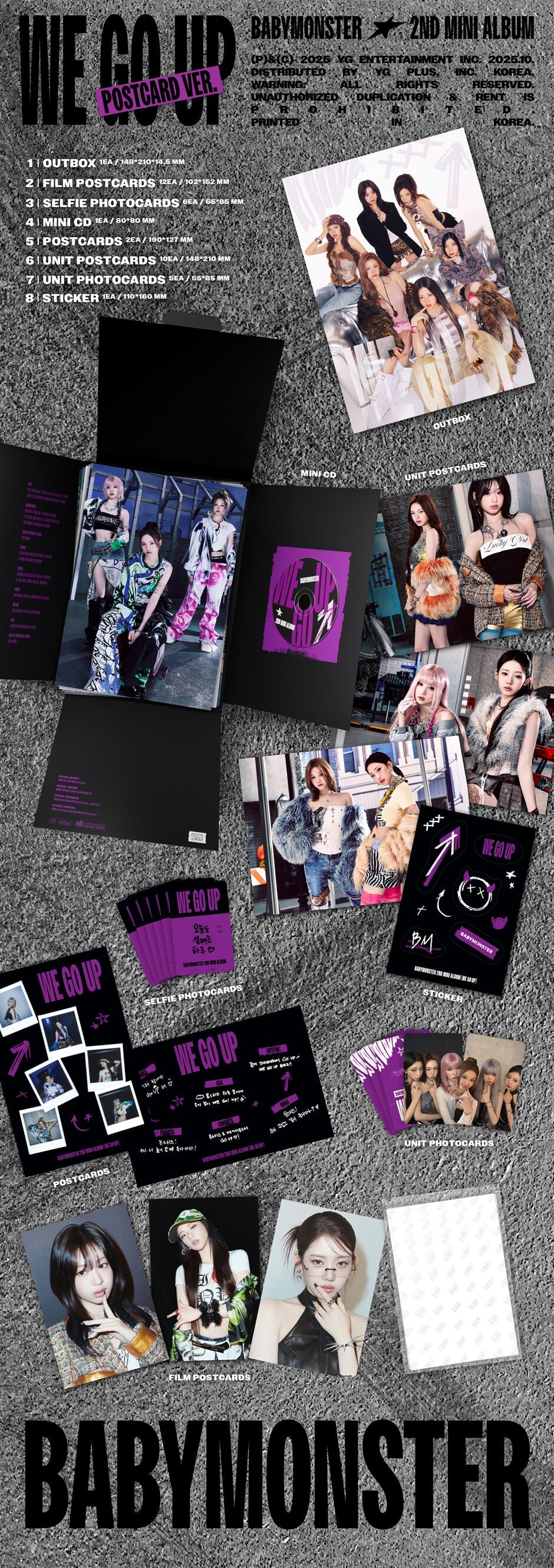 BABYMONSTER - WE GO UP (2nd Mini Album) (POSTCARD Ver.) [PRE-ORDER]