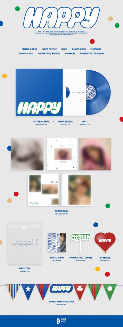 JIN - Happy (1st Solo Album) Color LP