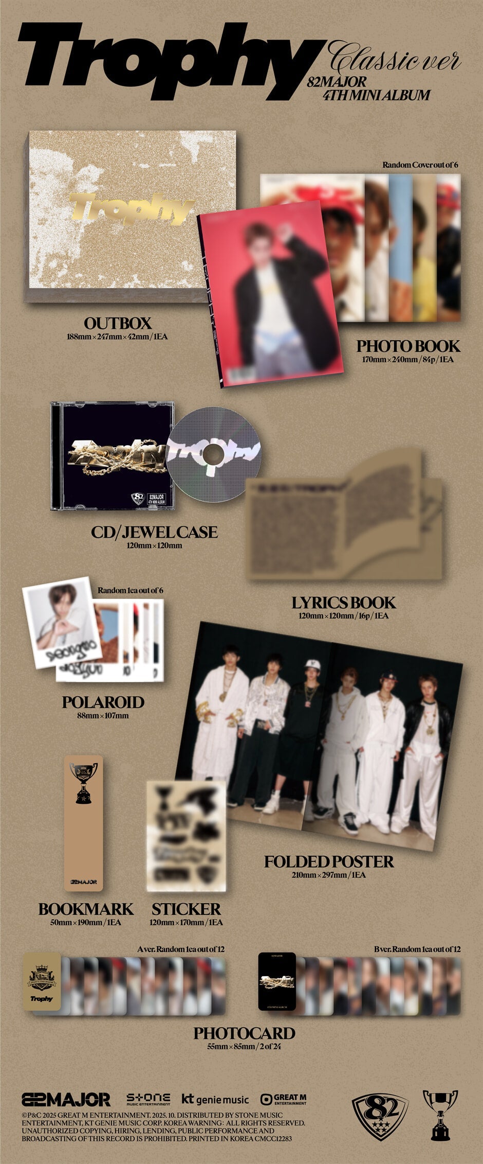 82MAJOR - Trophy (4th Mini Album) Classic Ver. [Pre-Order]