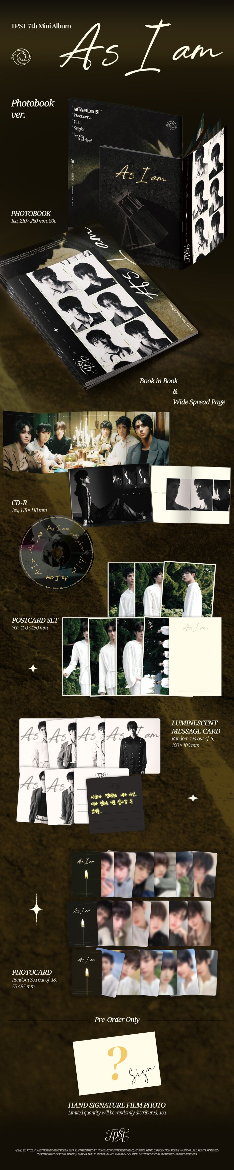 TEMPEST - As I am (7th Mini Album) Photobook Ver. [Pre-Order]