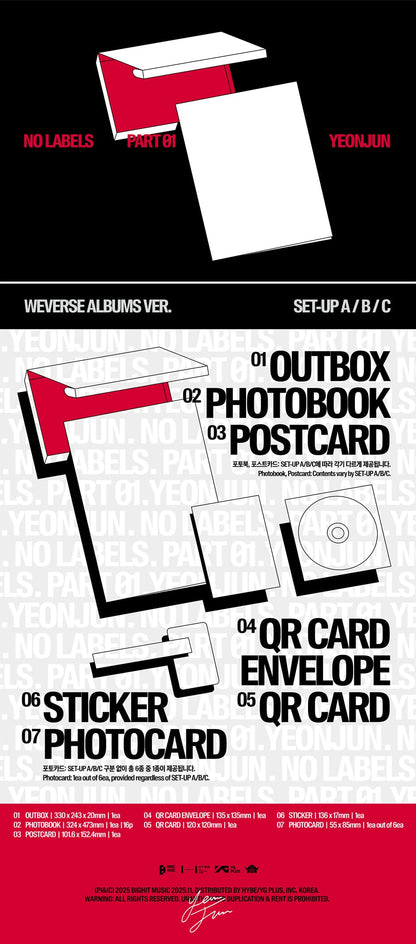 YEONJUN - NO LABELS: PART 01 (Weverse Albums Ver.) [Pre-Order]