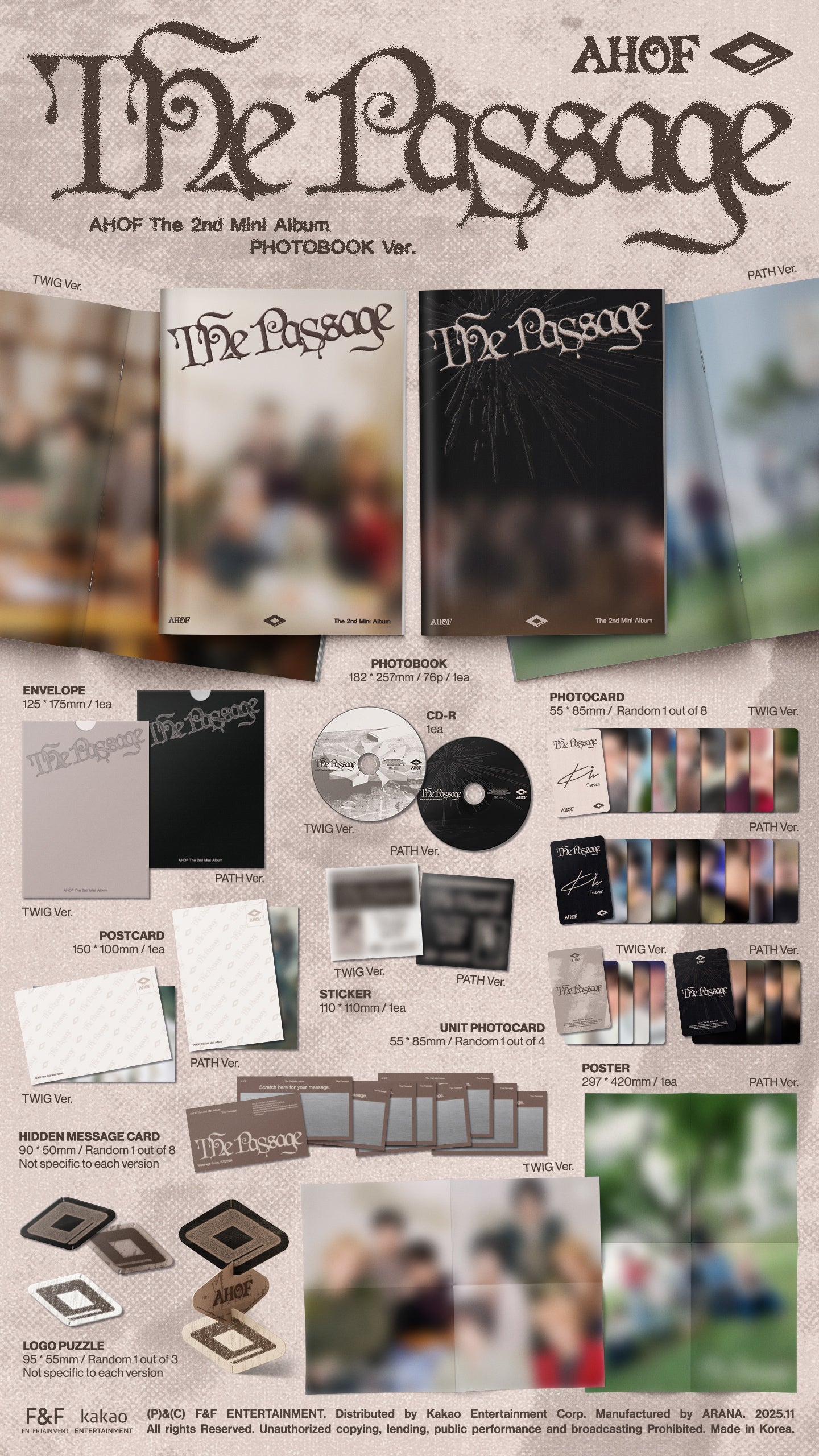 AHOF - The Passage (2nd Mini Album) Photobook Ver. (Random Ver.) [Pre-Order]