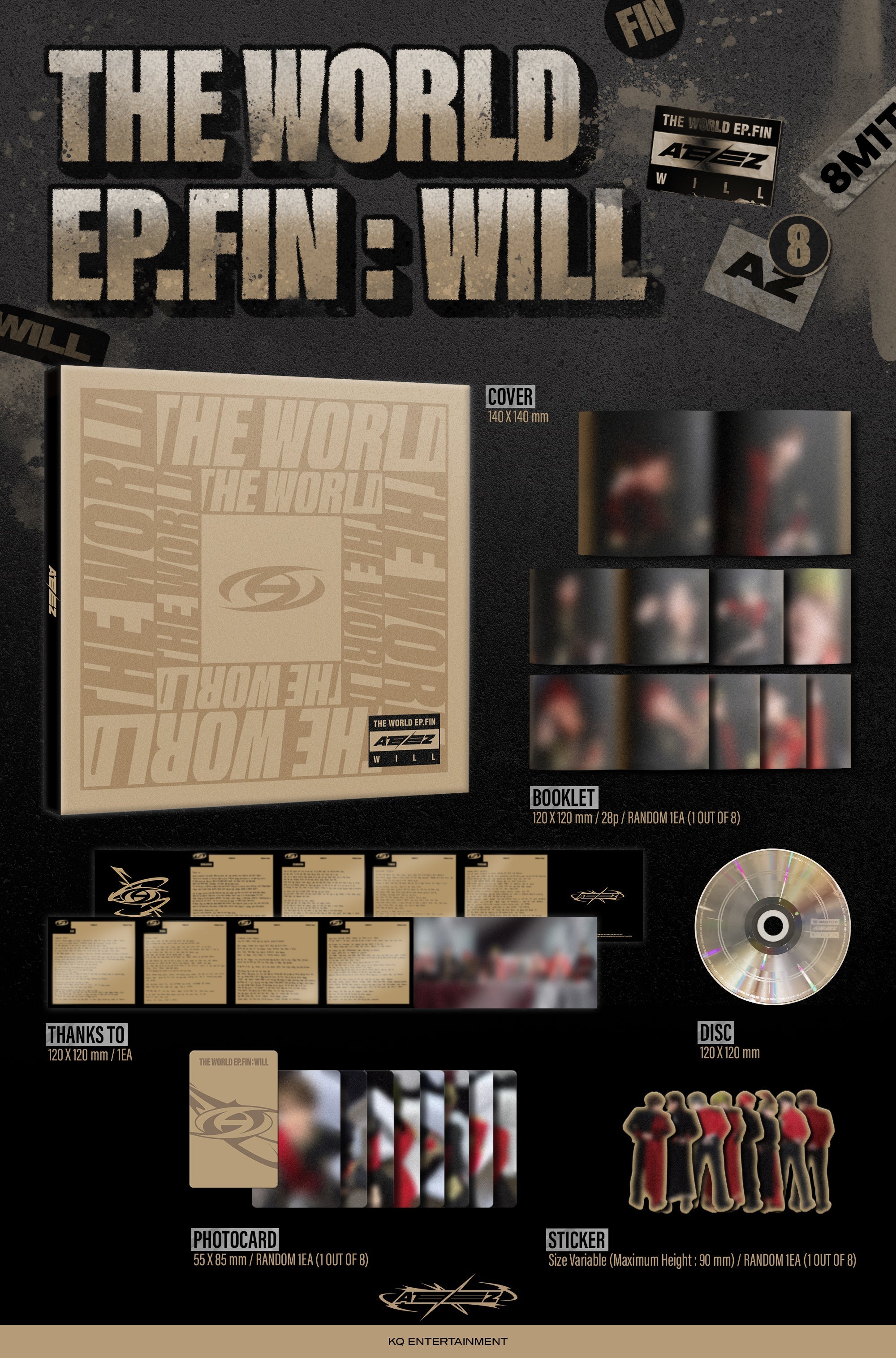 ATEEZ - THE WORLD EP.FIN : WILL (2nd Album) Digipak Ver.