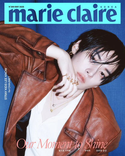 Marie Claire Korea Magazine May 2026 (Cover: Stray Kids LEE KNOW) + Poster & Bookmark