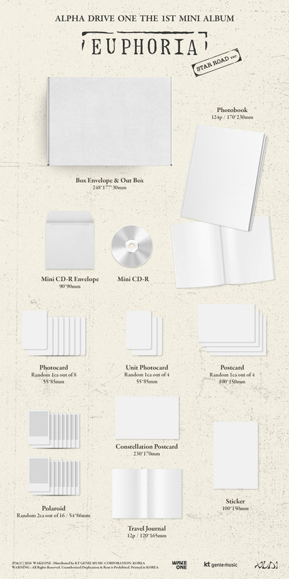 ALPHA DRIVE ONE - 1st Mini Album *EUPHORIA* (STAR ROAD Ver.) [Pre-Order]