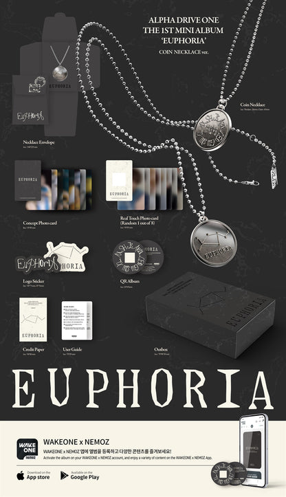 ALPHA DRIVE ONE - 1st Mini Album EUPHORIA (COIN NECKLACE Ver.) (LIMITED EDITION)