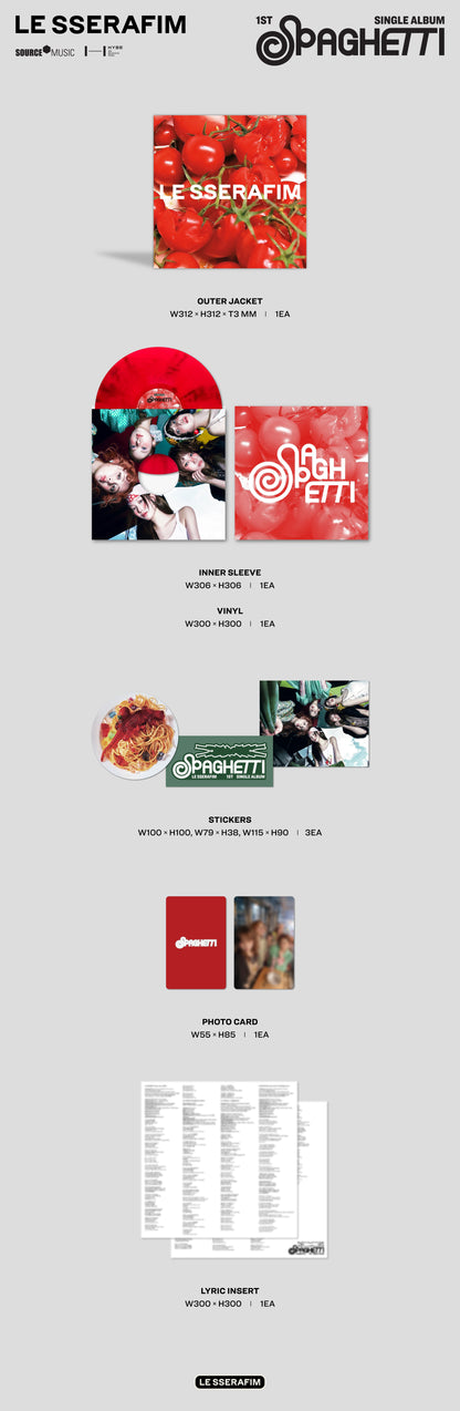LE SSERAFIM - 1st Single Album *SPAGHETTI* (LP | Random Ver.) [Pre-Order]