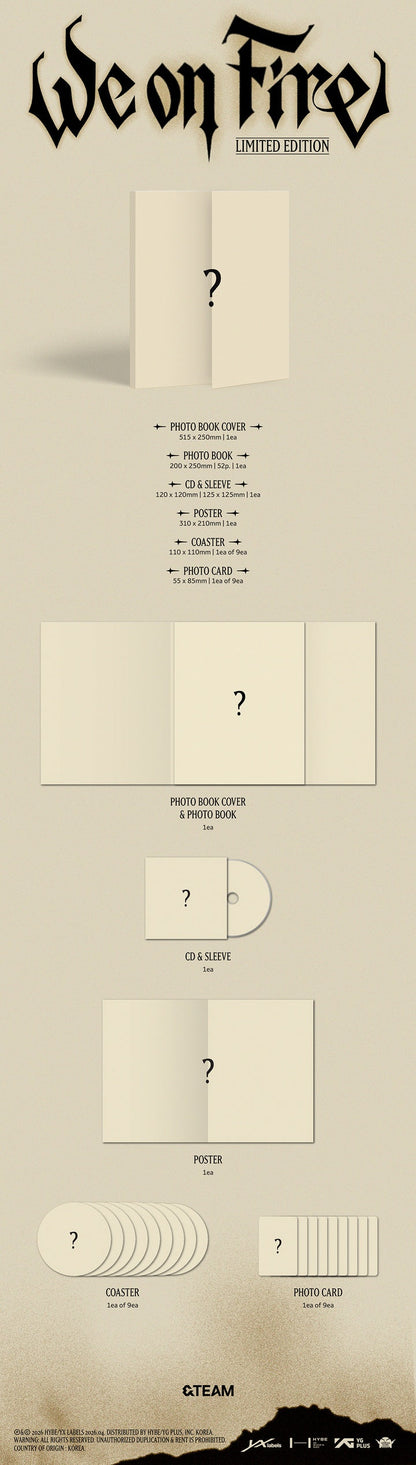 &TEAM - We on Fire (3rd EP Album) Limited Edition
