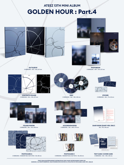 ATEEZ - 13th Mini Album *GOLDEN HOUR : Part.4* (Photobook)
