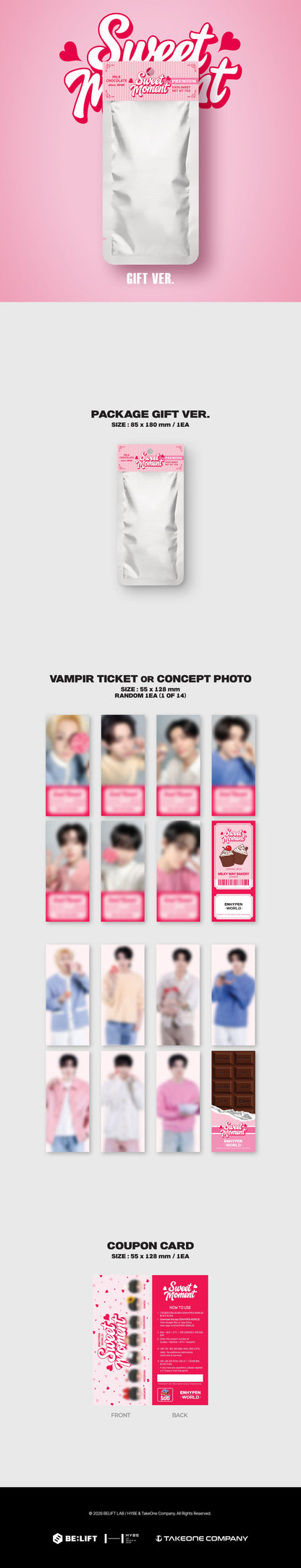 ENHYPEN - World Coupon Card Collection (Sweet Moment) GIFT Ver.