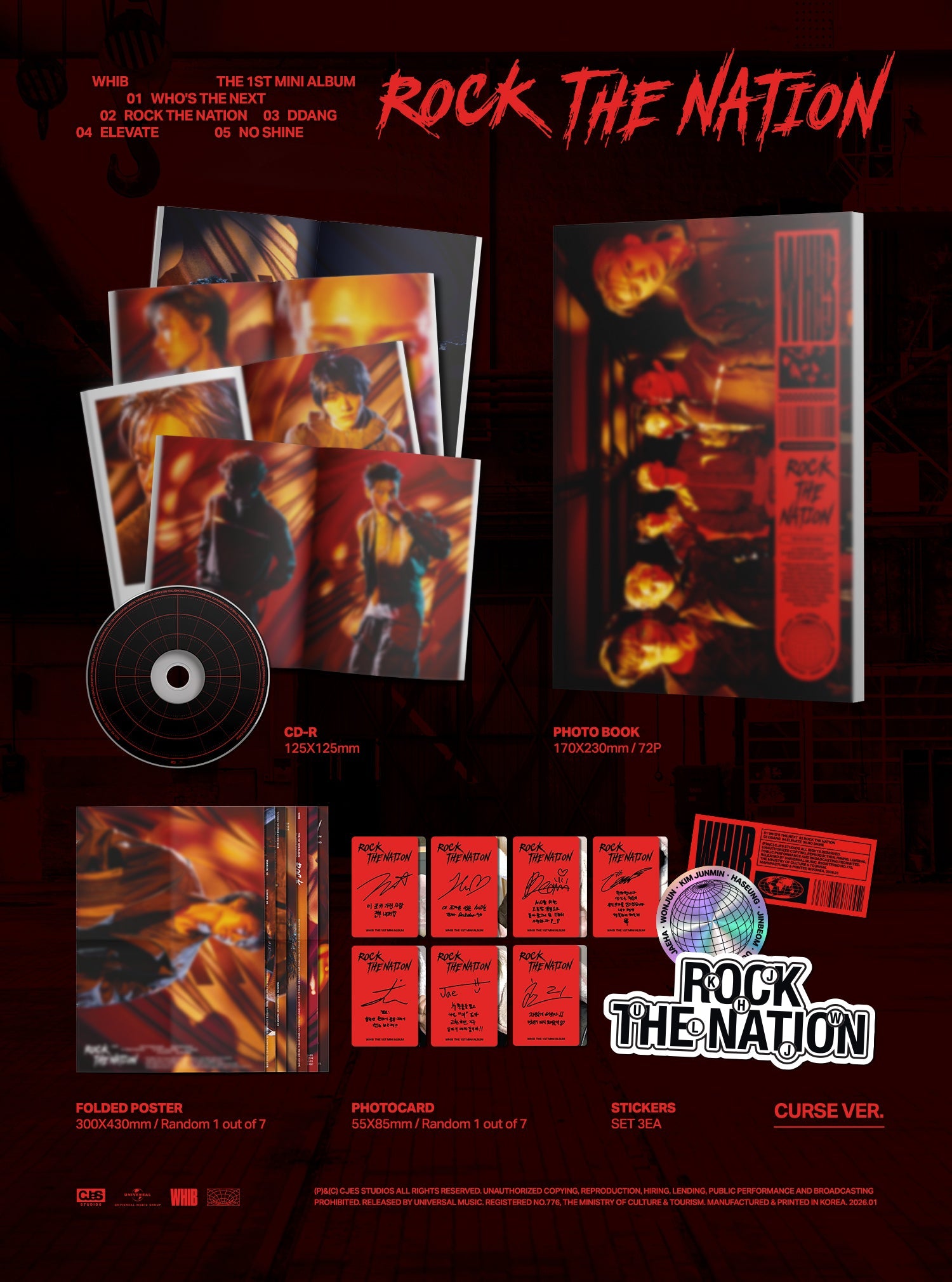 WHIB - 1st Mini Album *ROCK THE NATION* (CURSE Ver.)