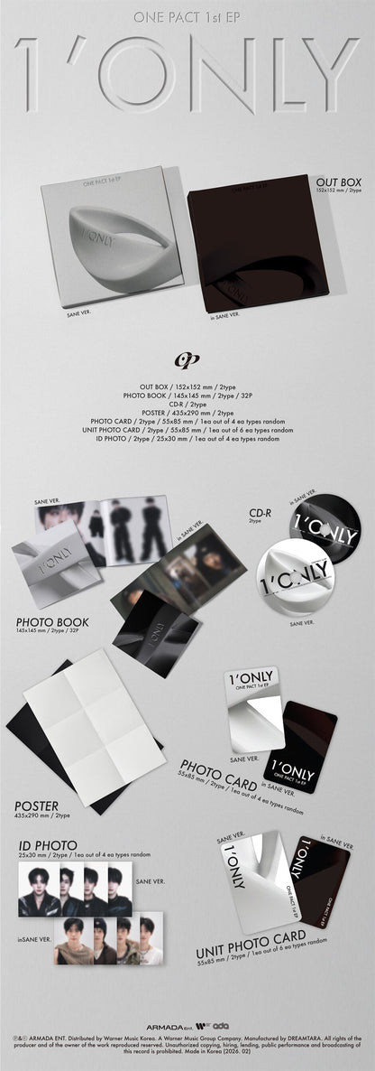 ONE PACT - 1'ONLY (1st EP Album) Random Ver.